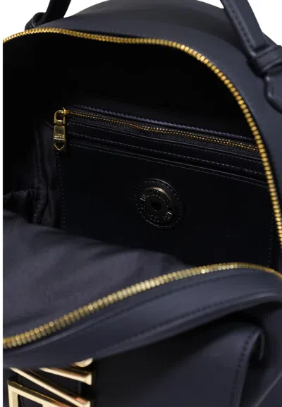 Moschino Zippered Backpack In Black