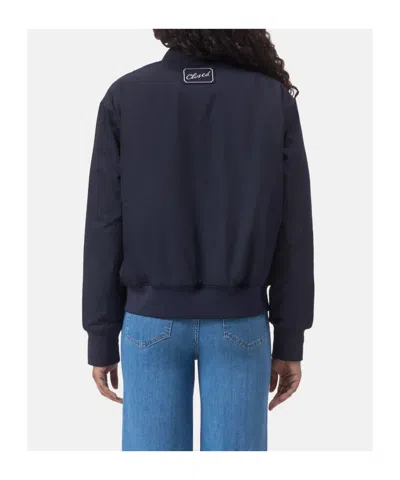 Closed Logo-patch Bomber Jacket In Blue