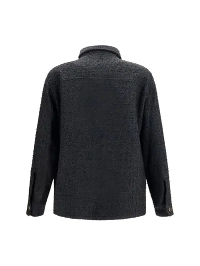 Balmain Flap-pocket Shirt Jacket In Black
