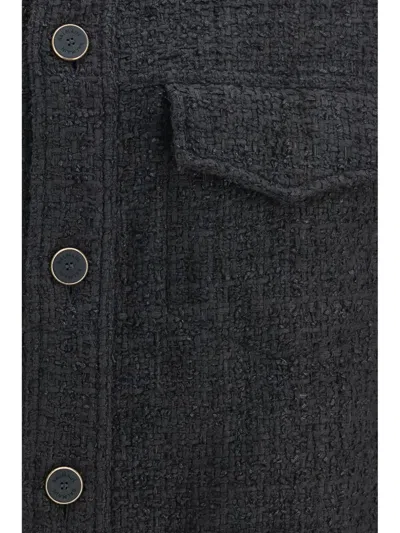 Balmain Flap-pocket Shirt Jacket In Black