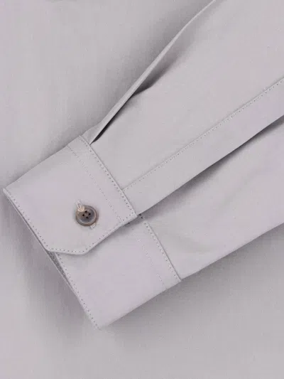 Rick Owens Performance Fabric Overshirt With Pockets In Gray