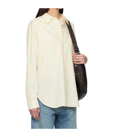 Ssstein Suvin Oversized Regular Collar Shirt In Yellow
