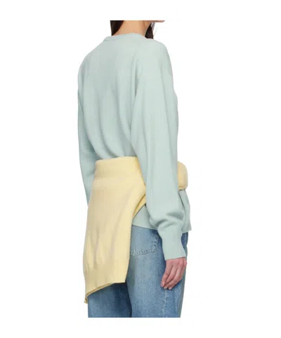 Ssstein Blue Extra Fine Wool Knit Sweater In Green
