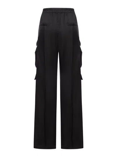 Rick Owens Cargobelas Drawstring Elasticated Trousers In Black