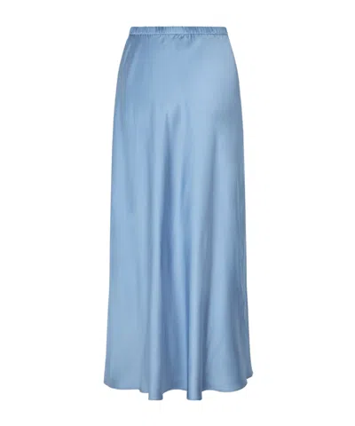 Samsoe & Samsoe Elasticated Midi Skirt In Blue