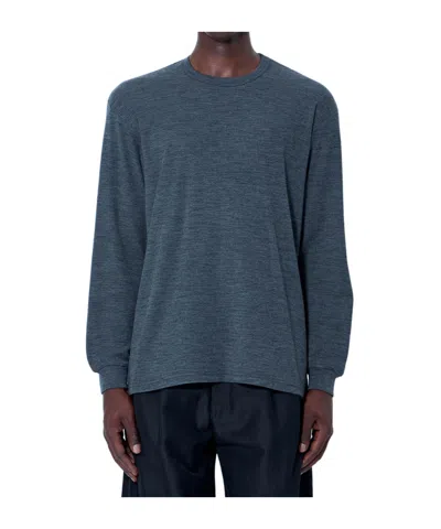 Ssstein Oversized Long Sleeve T-shirt In Blue
