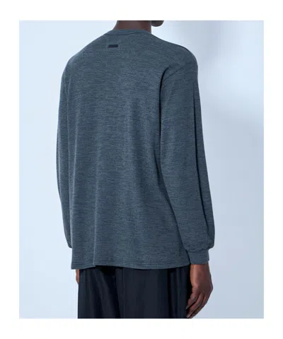 Ssstein Oversized Long Sleeve T-shirt In Blue