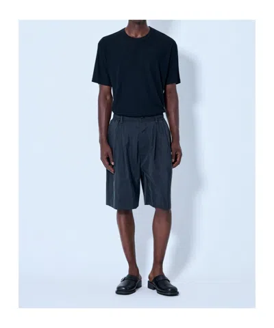 Ssstein Pleated Elasticated-waistband Shorts In Blue