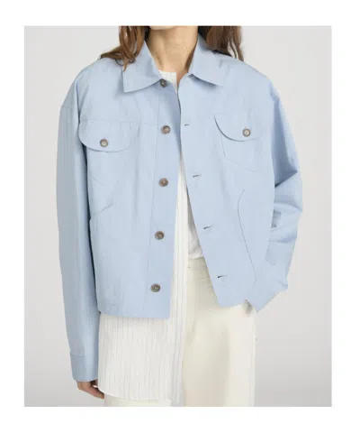 Frame The Utility Jacket In Blue