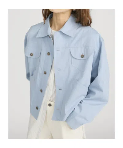 Frame The Utility Jacket In Blue