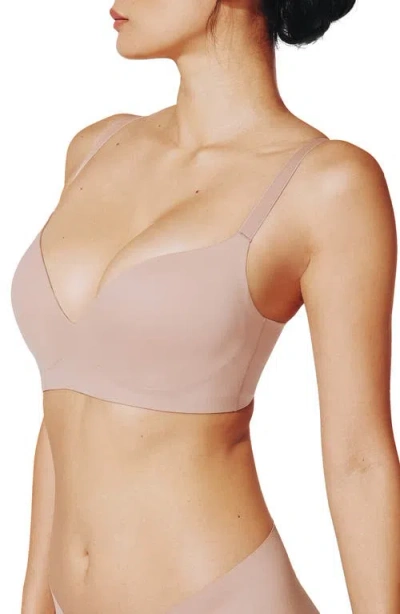 Thirdlove Zero Edge™ Wireless Push-up Bra In Brown