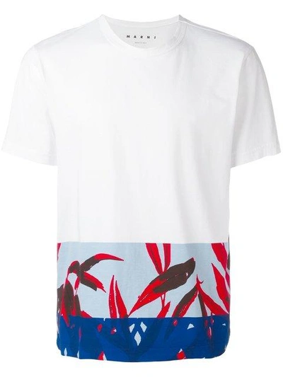 Shop Marni Pattern Trim T-shirt