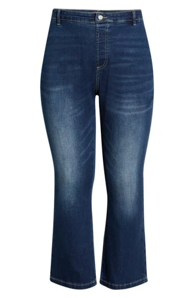 Lyssé Lysse Estelle Pull-on Ankle Flare Jeans In Blue