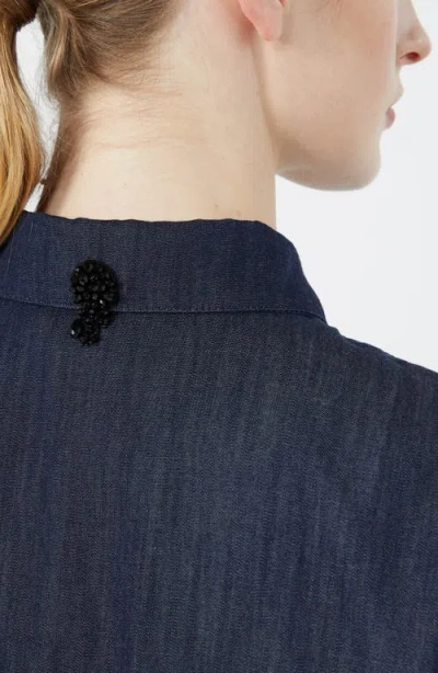 Max Mara Oversize Button-up Shirt In Blue
