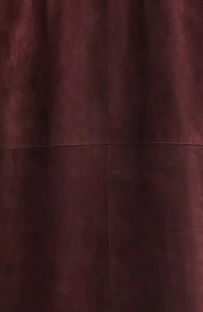 Max Mara Suede Shirt Jacket In Red