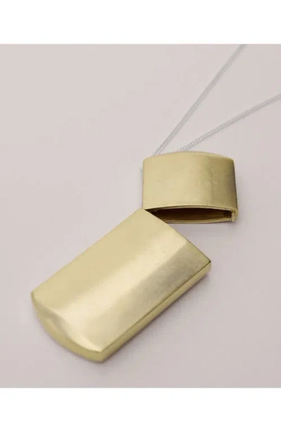 Mango Locket Pendant Necklace In Purple