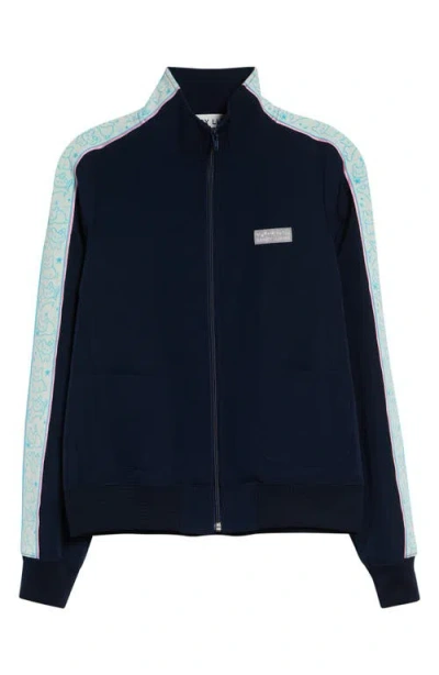 Sandy Liang Lia Side Stripe Jacket In Blue