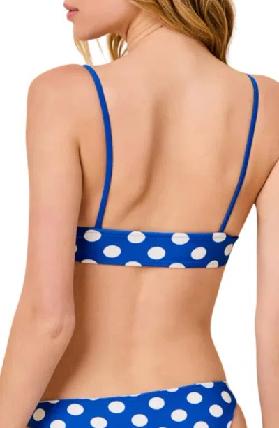 Solid & Striped The Daniela Reversible Square Neck Bikini Top In Blue