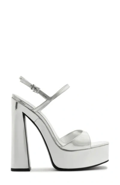 Schutz Arlene Platform Sandal In Silver