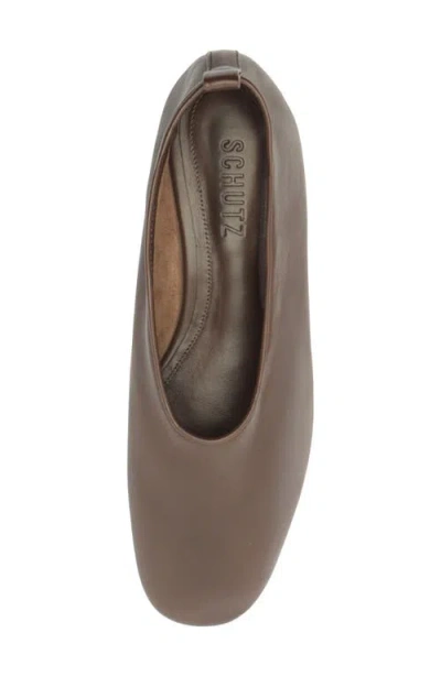 Schutz Hadley Flat In Brown