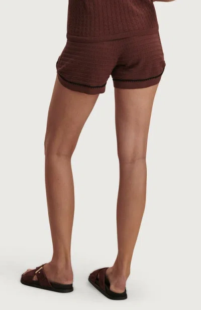 Varley Womens Ironwood Morden Cotton-knit Shorts Xs In Brown
