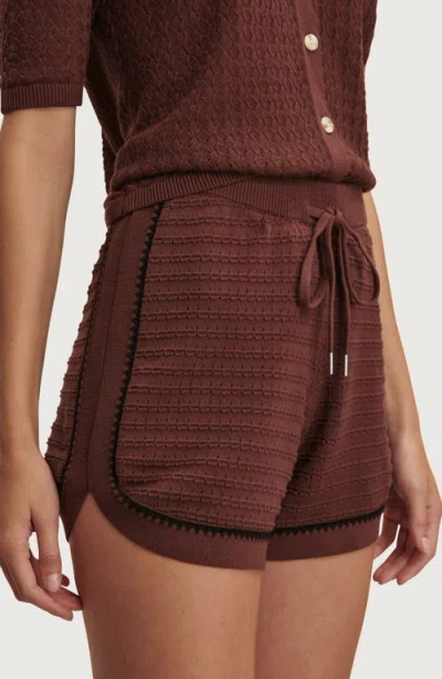 Varley Womens Ironwood Morden Cotton-knit Shorts Xs In Brown