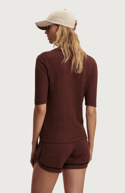 Varley Womens Ironwood Morden Cotton-knit Shorts Xs In Brown