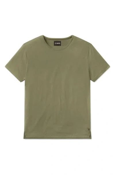 Cuts Ao Split Hem T-shirt In Green