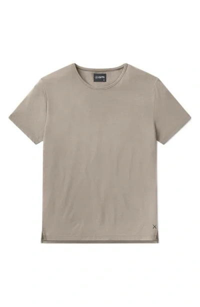 Cuts Ao Split Hem T-shirt In Gray