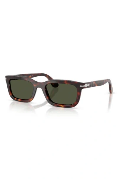 Persol 53mm Rectangular Sunglasses In Brown