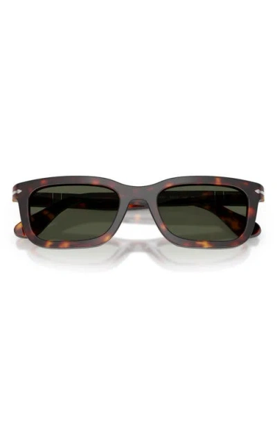 Persol 53mm Rectangular Sunglasses In Brown
