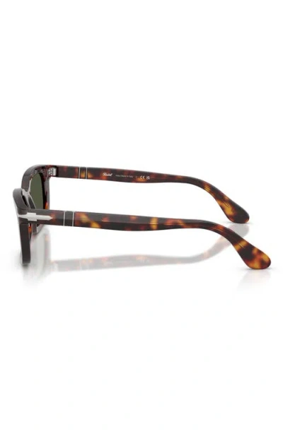 Persol 53mm Rectangular Sunglasses In Brown