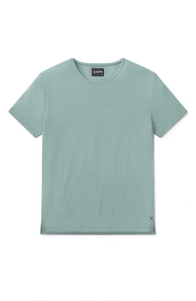 Cuts Ao Split Hem T-shirt In Green