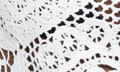 Desigual Openwork Knit Top In White