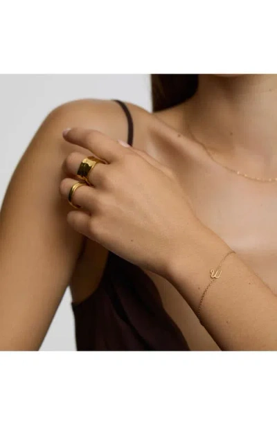 D.louise Initial Chain Bracelet In Gold
