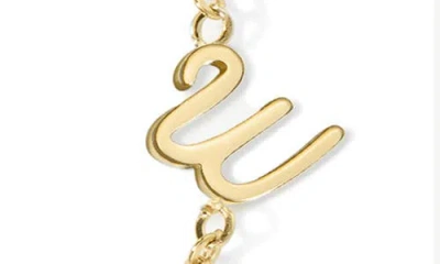 D.louise Initial Chain Bracelet In Gold