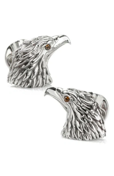 Cufflinks, Inc . Eagle Head Cuff Links In White