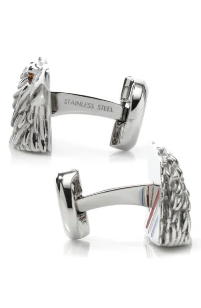 Cufflinks, Inc . Eagle Head Cuff Links In White