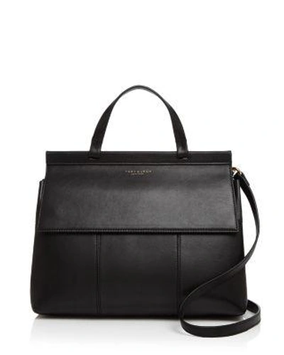 TORY BURCH BLOCK-T LEATHER SATCHEL 35456
