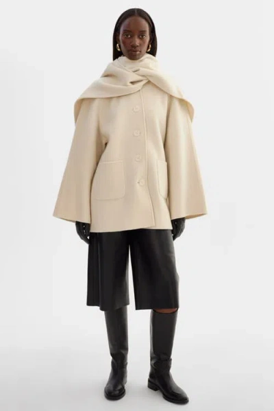 Lamarque Anca | Wool Scarf Jacket In Neutral