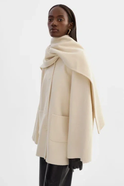 Lamarque Anca | Wool Scarf Jacket In Neutral