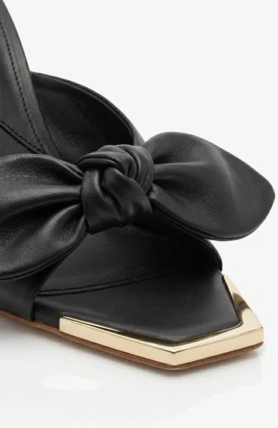 Bróg Brida Mule Kitten Heel Jet Black In Black