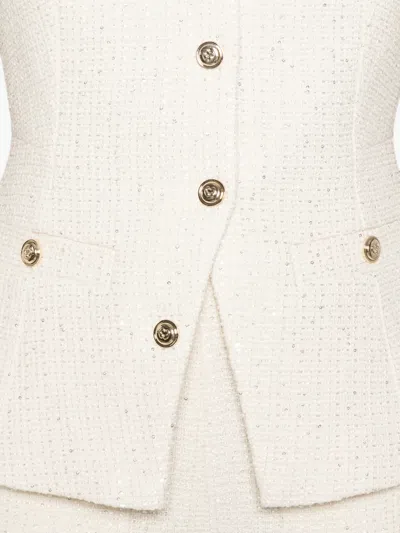 Maje Sleeveless Button-front Top In White