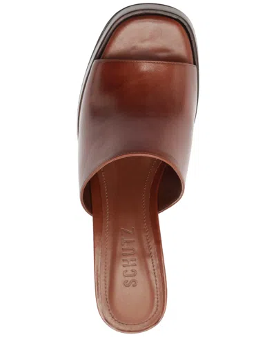 Schutz Rowan Platform Sandal In Brown