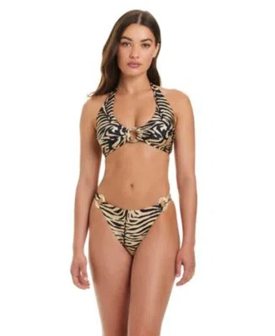 Red Carter Womens Sumatra Island Halter Top Hipster Bottoms In Multi