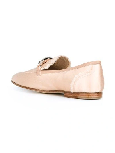 Shop Giuseppe Zanotti Clover Loafers In Pink