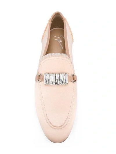 Shop Giuseppe Zanotti Clover Loafers In Pink