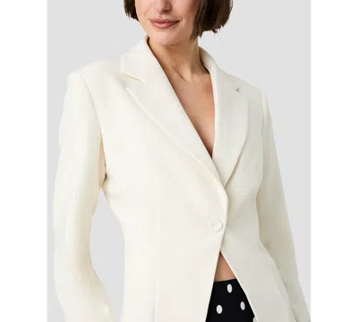 French Connection Azra Twill Cinched Jacket In White
