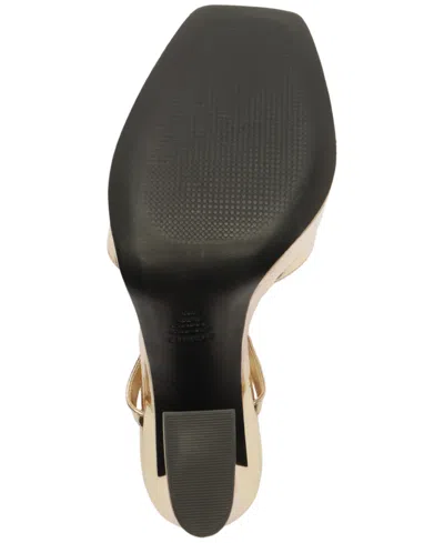 Schutz Metallic-effect Platform Sandals In Gold
