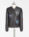 DOLCE & GABBANA NYLON BOMBER JACKET WITH FRONT PATCH,G9IF7ZG7JSGN0681